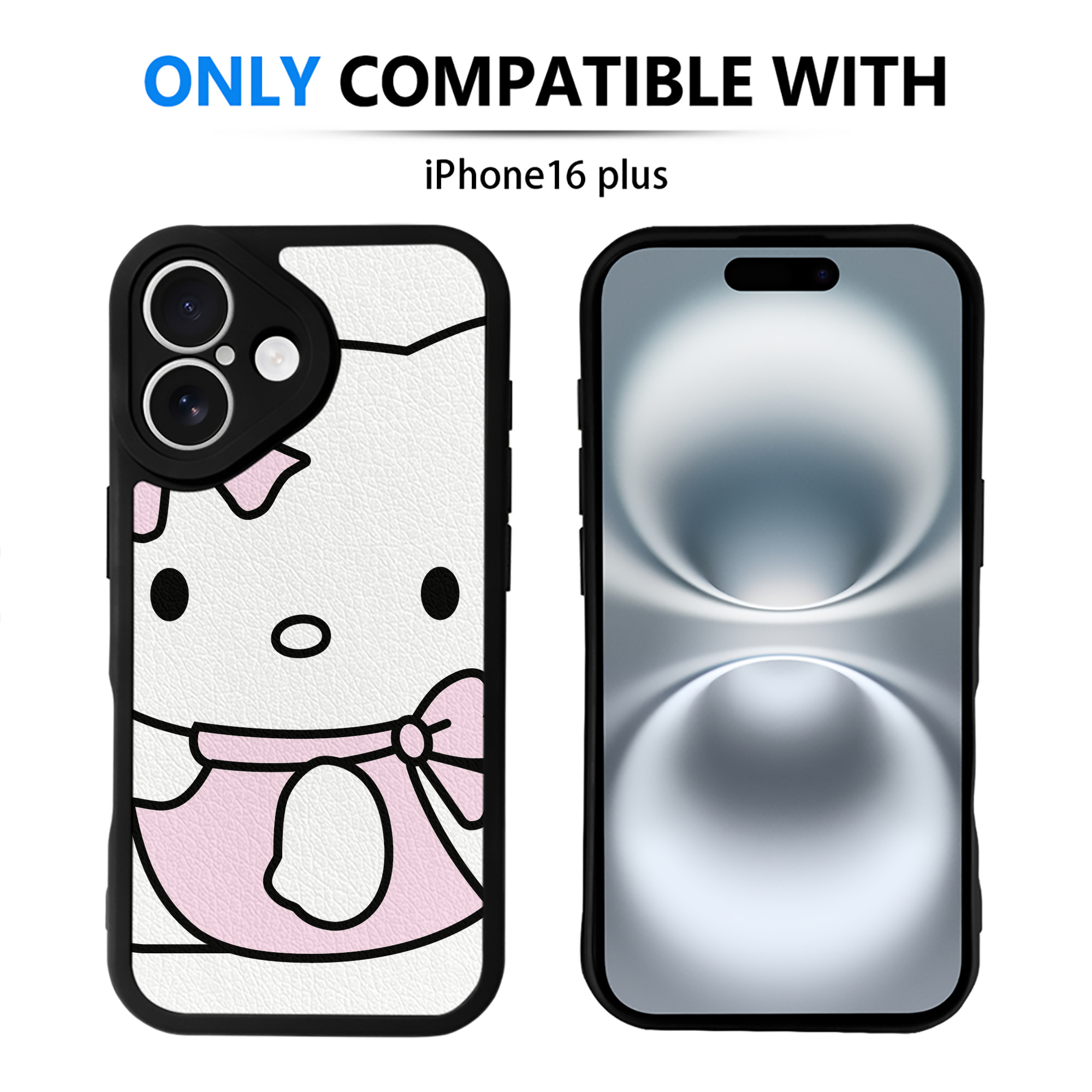 （画像用） Hello Kitty ハローキティ 【iPhone 16シリーズ対応】シリコンスマホケース（レザー調） 材質：シリコン